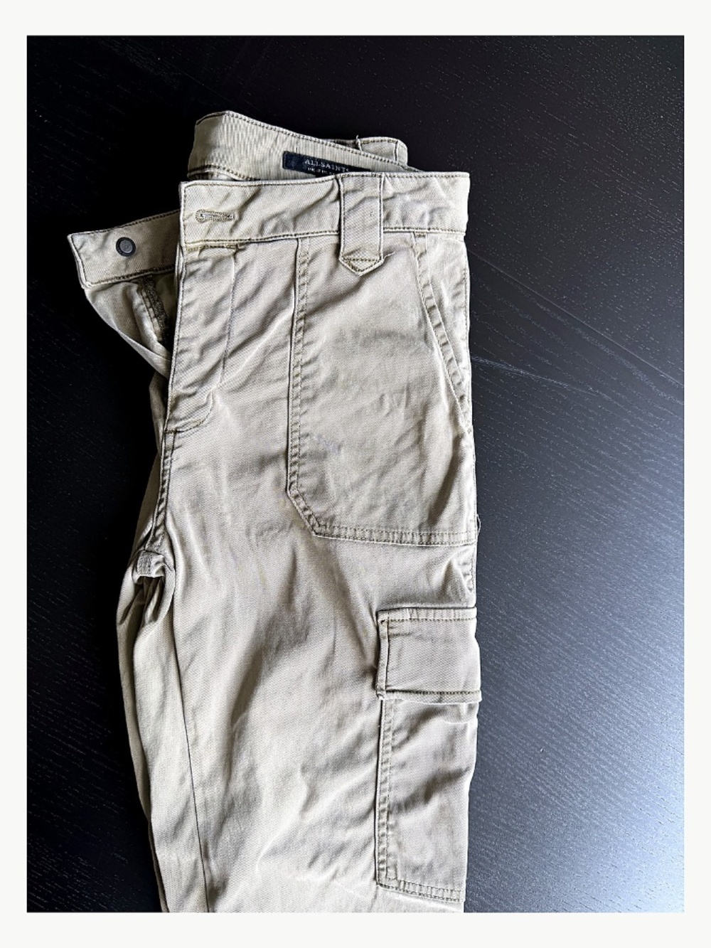 AllSaints Nola Cargo Trouser Jogger Pants Taupe Utility Cargo US 8